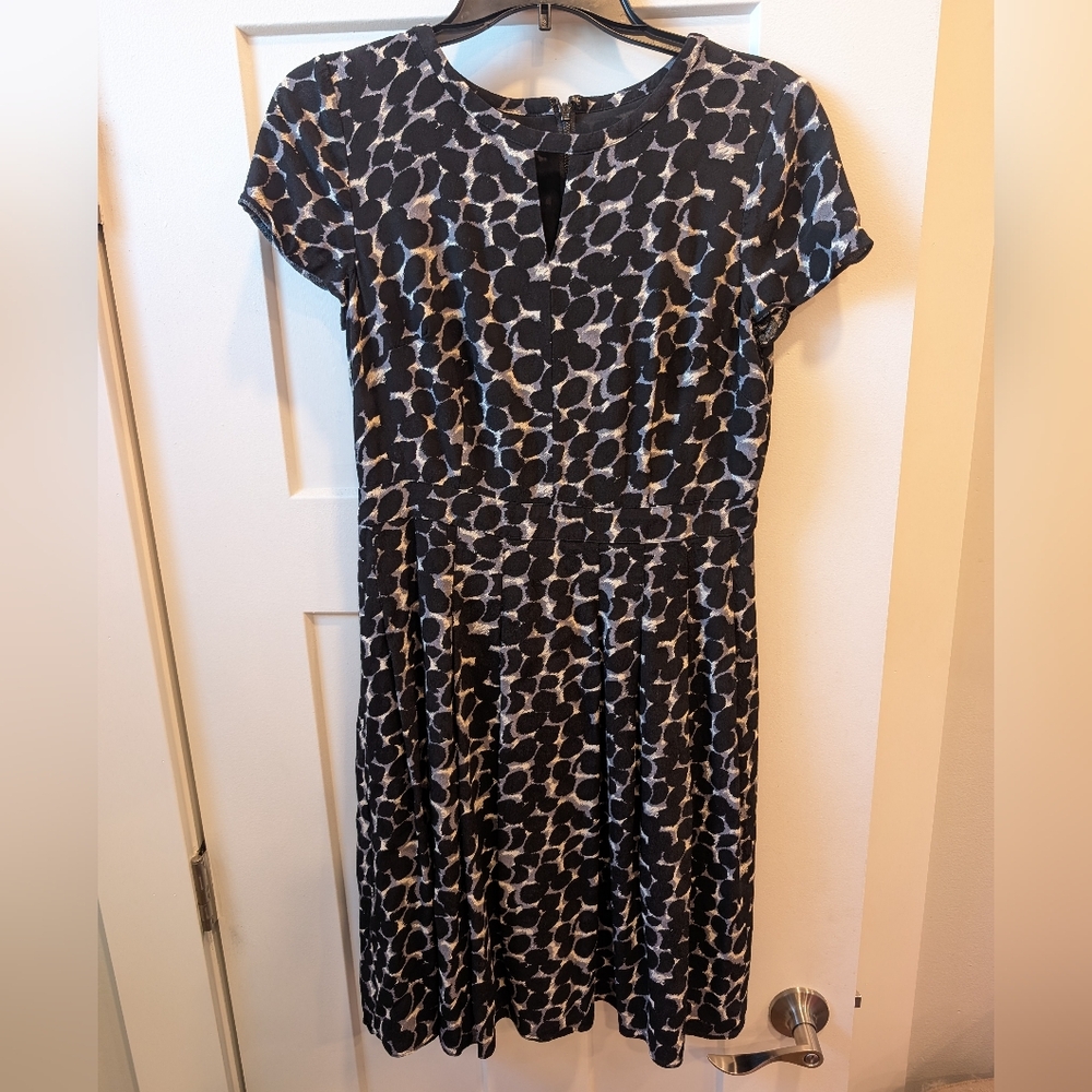 Talbots Black and White Midi Dress